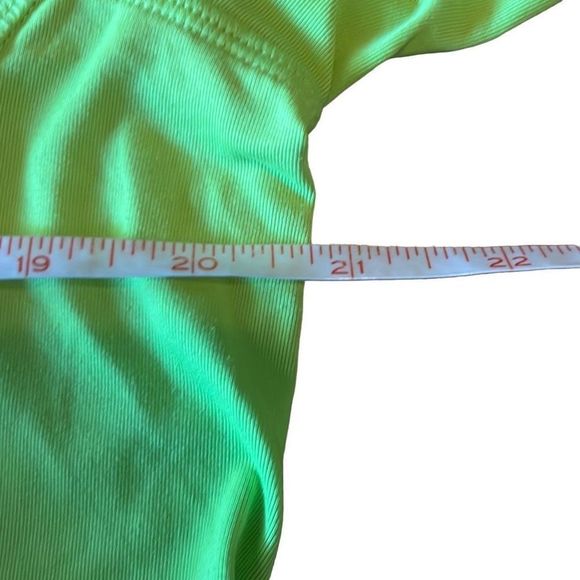 Adidas Women's Climalite Marathon 10 Neon Green Hooded Sweatshirt Size L - Picture 8 of 9